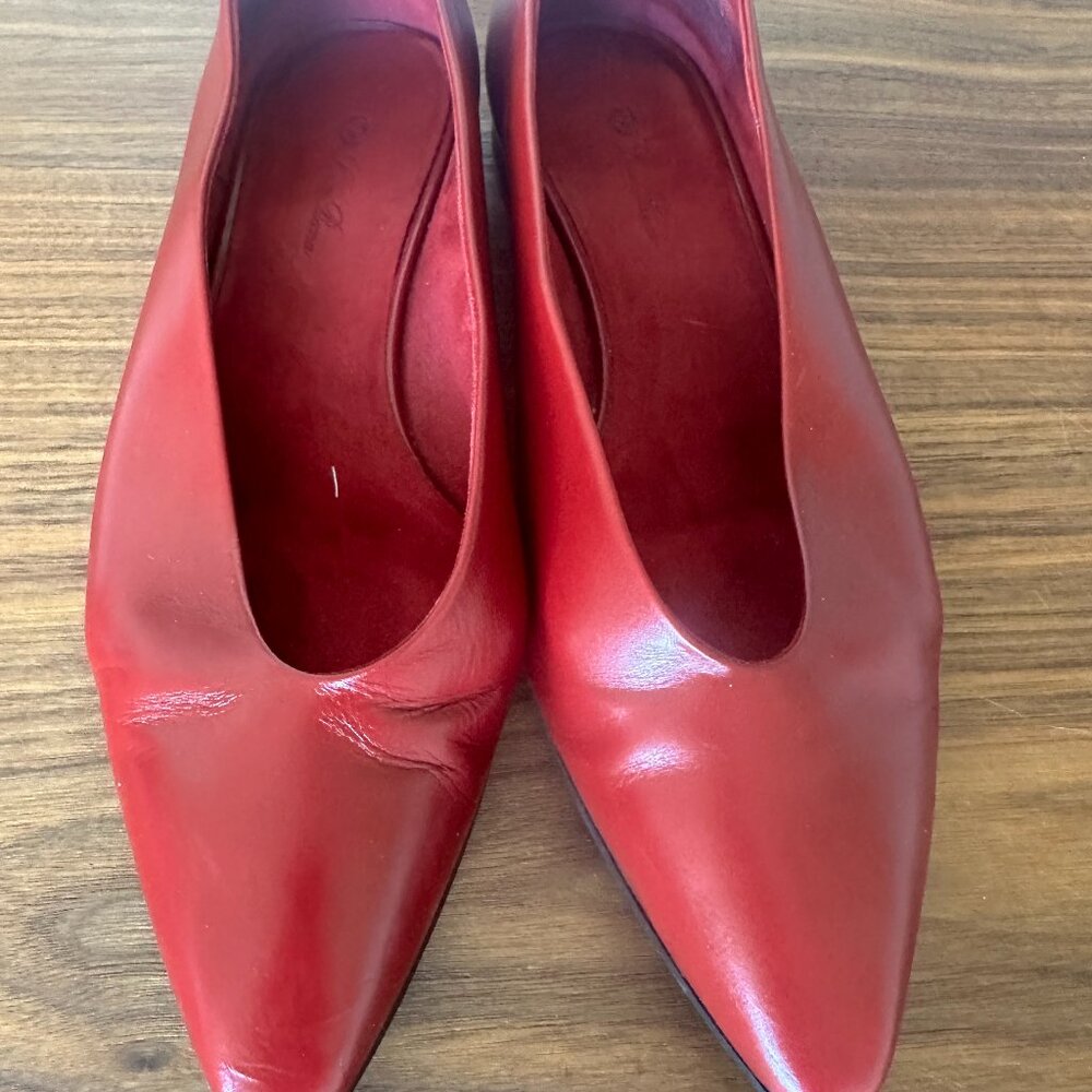 Loro Piana Rebecca Ballerinas, Red, Size 40, Very good condition